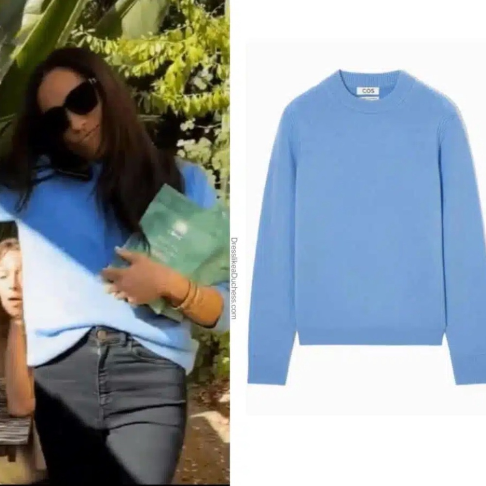 COS Light Blue Cashmere Sweater ASO Meghan Markle